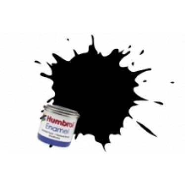 Humbrol Enamel No 85 Coal Black - Satin - Tinlet 14ml